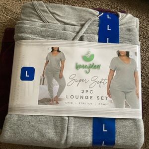 Honeydew super soft 2 piece lounge set size L embroidery on pants